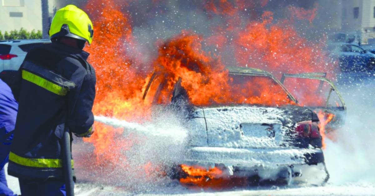 car fire